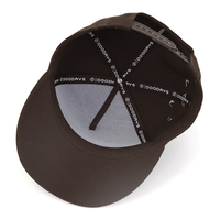 Gorra de Béisbol Deportiva Unisex de Moda con 5 Paneles y Visera Plana, Parche de Cuero con Logotipo Metálico Bordado en 3D OEM