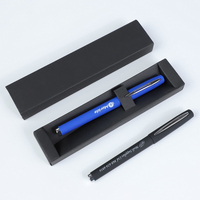 Cadeaux promotionnels, stylo gel en plastique avec logo, 0,7 mm, écriture fluide, publicité, stylo gel noir personnalisé