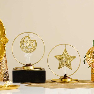 Bruciatore <span class=keywords><strong>di</strong></span> incenso in metallo a doppio anello in stile arabo mediorientale - Product Image 2