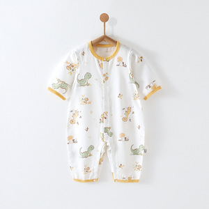 Combinaison <span class=keywords><strong>pour</strong></span> bébé en mousseline respirante de haute qualité, vêtements d'été fins <span class=keywords><strong>pour</strong></span> la climatisation, logo personnalisé, vêtements de nuit confortables <span class=keywords><strong>pour</strong></span> nouveau-nés - Product Image 5