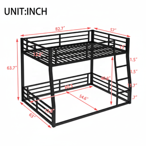 <span class=keywords><strong>Lit</strong></span> double extensible en métal durable (convient aux adolescents et aux adultes) – Gain de place / Réduction du bruit / Ne nécessite pas de sommier - Product Image 3
