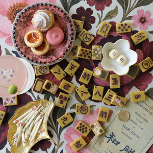 Numéro de maison n° 88 Tuiles de Mahjong Olive Grove Vertes, Tuiles de Mahjong Américaines Pastel Encre pour le Divertissement Haus of Tiles - Product Image 3