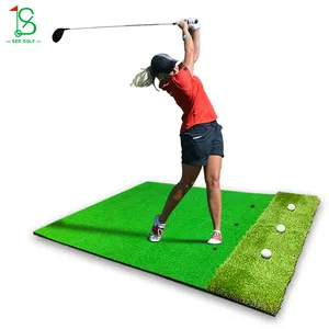 Grosir tikar latihan ayunan mengemudi halaman belakang Golf dengan Fairway Turf 5x4 kaki tebal tikar pukulan Golf