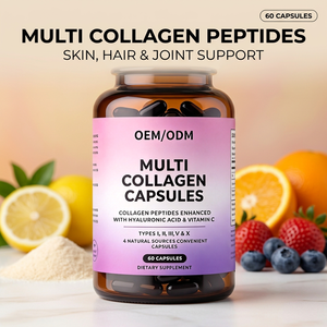 Capsules de collagène multi-sources OEM, 60 capsules, complément beauté, complément à base de plantes, fabrication sous marque privée - Product Image 1
