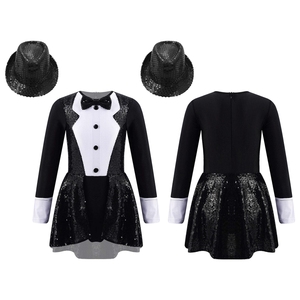 Trajes de Danza Contemporánea para Niñas de 4 a 14 Años, Leotardo Lírico con Conjunto de Sombrero, Disfraz de Cosplay para Actuaciones, Fiestas Temáticas y Competiciones - Product Image 2