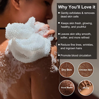 Esponja de Red Africana Auténtica para Exfoliar el Cuerpo, Esponja de Baño de Nailon Larga de Secado Rápido, Logotipo Personalizado, Venta al por Mayor OEM