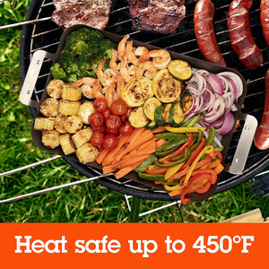 Perforated Design And Metal Handles Round Rectangular Carbon Steel Non-stick Grill <b>Pan</b> Set - Product Image 6