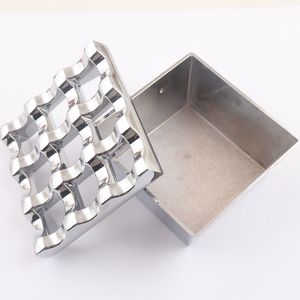 Cenicero de cigarros a prueba de viento de metal de 9 agujeros de plata de gran oferta con LOGOTIPO personalizado - Product Image 3
