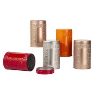 Boîtes à thé hermétiques en relief exquis boîtes en métal à usage général pour l'emballage de thé en vrac boîtes en fer blanc bocaux