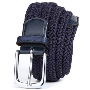 Tinta unita Unisex elastico regolabile 130cm XL grandi grandi dimensioni da uomo gigante intrecciato cintura elasticizzata per Golf - Product Image 6