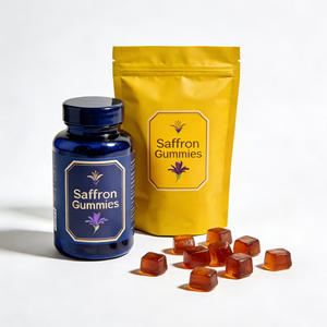 Doğal Safran Jelibonları Vegan GDO'suz Safran Ekstresi Özel Karışımlar Özel Marka Geliştirme ODM OEM KOSHER USDA Sertifikalı - Product Image 3