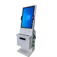 Layar sentuh Layanan Mandiri Printer A4 SDK kios pemindaian kecepatan tinggi kartu ID membaca lantai berdiri multi-os mesin lengkap