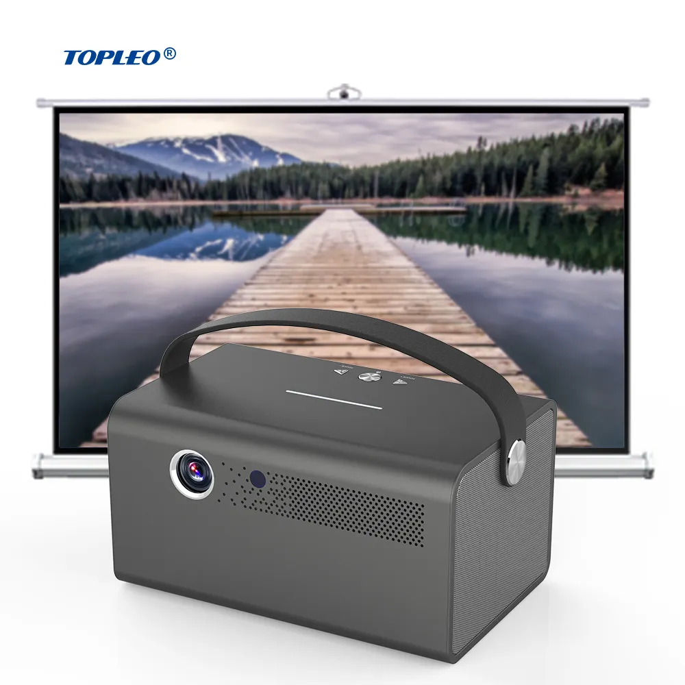 Topleo V7 PRO Computer Projector Rechargeable LED Portable Smartphone Android Beam Mini WIFI DLP Small Projectors