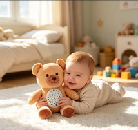 2026 Snuggle Bear Apaisant pour le sommeil, Machine à bruit blanc portable avec minuterie, Rechargeable, Compagnon de chambre d'enfant