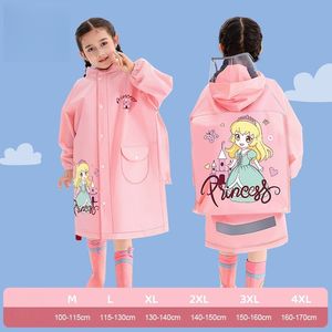 Jas Hujan Lipat Kartun Terlaris, Set Tas Sekolah Jas Hujan Berkerudung Ringan Tahan Air untuk Anak Perempuan Belajar Berjalan - Product Image 5