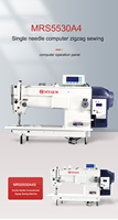 Machine à coudre zigzag industrielle MYSEW MRS5530A4, 2500 points par minute, largeur de point de 8 mm, 370 W, informatisée pour la production de cuir