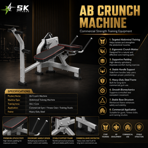 Máquina de Entrenamiento Abdominal Profesional SK-Core Muscle Isolation, Placa de Acero Q235 de 3.0 mm, Equipo de Gimnasio para Abdominales - Product Image 2