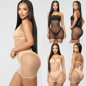 Ingrosso nuova moda estate Sexy Lingerie in Nylon calza per il corpo del Club per festa a rete in cristallo vestito con diamanti - Product Image 2