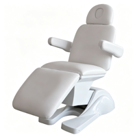 Table de massage électrique portable et pliable pour salon de beauté, 3 moteurs, blanche, pour soins du visage et spa