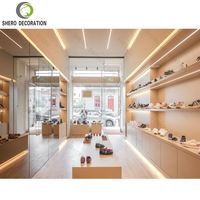 Vitrine professionnelle pour chaussures, présentoir à chaussures, comptoir de présentation pour femmes pour magasin de détail