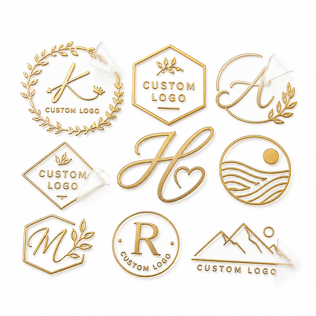 Wholesale Custom 3D Metal Logo Sticker Electroplated Metallic Adhesive Label for Brand Packaging Phone Case