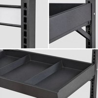 Metaal producten displayrek fruit groente standaard verstelbare hoogte kantelbare planken 150kg draagvermogen voor supermarkt fruitwinkel