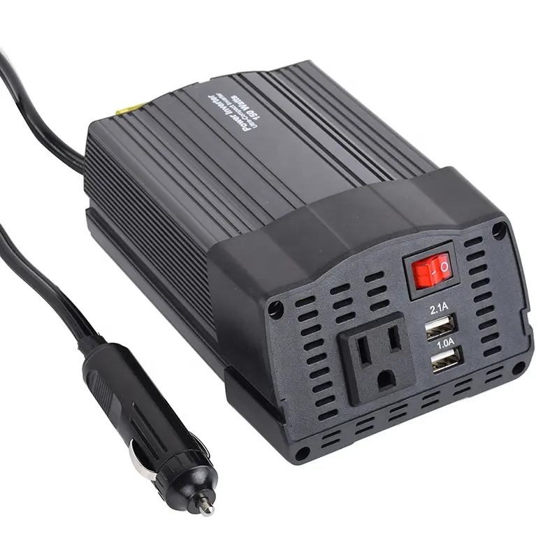 Adaptor Pengisi Daya Mobil 300W, Inverter Daya DC 12V Ke 110V AC 3,4 A Port Pengisi Daya USB Ganda