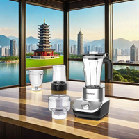 Blender électrique multifonctionnel Happy Partner, robot culinaire, presse-agrumes avec broyeur en plastique ABS pour la cuisine, pour la maison, les hôtels