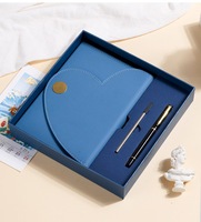 Carnet de notes A5 en cuir cousu, couverture rigide en forme de cœur, style minimaliste, pour cadeau d'affaires, avec impression de logo personnalisable, 120 feuilles