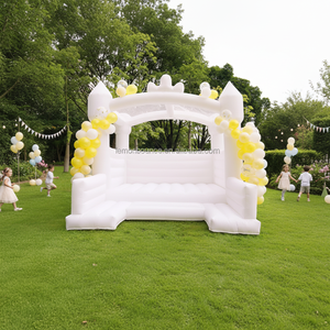 Château Gonflable Commercial <span class=keywords><strong>de</strong></span> Gros pour Mariages et Fêtes, Combo Gonflable en PVC Blanc pour Enfants, Équipement <span class=keywords><strong>de</strong></span> Jeu Extérieur - Product Image 3