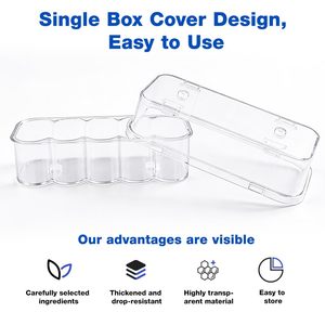 Boîte de rangement transparente en plastique pour 10 petits flacons de 3 ml avec plateau amovible pour peptides - Portable - Product Image 2