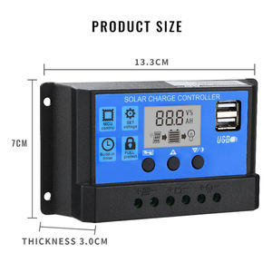 Contrôleur de charge solaire PWM 12V 24V 48V 10A 20A 30A 40A 50A 60A en gros - Product Image 6