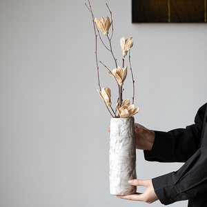 <span class=keywords><strong>Vase</strong></span> hydroponique de table en céramique artisanale de style chinois Huaijin pour l'arrangement floral zen et l'espace thé. - Product Image 1