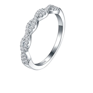 Nouvelle bague pour femme en argent S925, minimaliste et élégante, style <span class=keywords><strong>Aurora</strong></span>, avec moissanite de luxe, produit phare en vente chaude, populaire sur les diffusions en direct <span class=keywords><strong>TikTok</strong></span> transfrontalières - Product Image 1