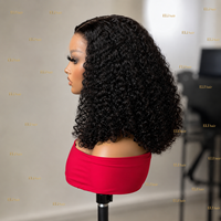 Perruque frontale en dentelle HD bouclée Pixie Birmane, cuticules alignées, 100% cheveux naturels bruts, perruques sans colle, fournisseurs de perruques en dentelle HD, perruques frontales en dentelle de cheveux humains