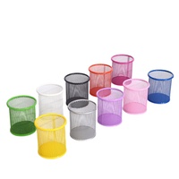 Support à crayons rond en maille métallique multicolore pour enfants, idéal pour le bureau - Fournisseur d'usine en gros