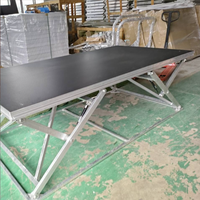 Support de scène en aluminium pliable à levage manuel sur mesure pour la jonction de scènes modulaires portables