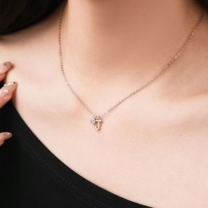 Dylam 5A Cubic Zirconia Alphabet <b>Pendant</b> Necklaces Charms Women -J- <b>Initial</b> Letter Link Chain Necklace 45cm New Design - Product Image 3