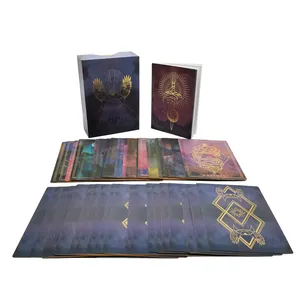 Hot Sale Kustom Pabrik Memproduksi Kualitas Tinggi Hadiah Oracle Emas Edge Hot Stamping Kertas Kartu Tarot Permainan Kartu