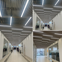 Promotion : Luminaire Linéaire LED Commercial en Acier PC Laqué, 1,2 m, 30W/40W, Suspendu et Connectable, Idéal pour Supermarchés et Bureaux