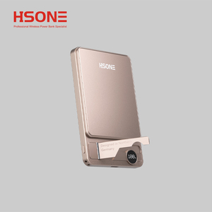 Chargeur sans fil magnétique 15W/20W avec corps en alliage d'aluminium, écran numérique, support pliable et trou pour cordon X6 - Product Image 1