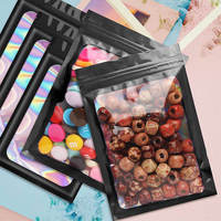 Bolsa de Mylar a prueba de olores con lámina de cremallera personalizada, bolsa holográfica reutilizable transparente con cremallera para joyería de alimentos, embalaje de pestañas