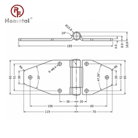 Charnière à sangle en acier au carbone galvanisé robuste personnalisée RF avec structure pivotante pour porte de camionnette, fourgonnette et quincaillerie d'armoire