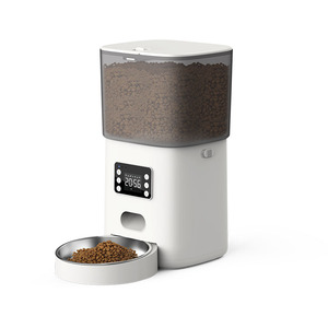 Alimentador automático inteligente para mascotas, pantalla LCD, dispensador de 6 litros, temporizador de conexión automática, estilo moderno, modelo más nuevo para perros y gatos, recargable - Product Image 1