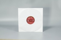 Disque vinyle vierge doré, pressage de disques vinyles avec pochette blanche