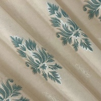 Tissu de rideau occultant Jacquard à motif de fleurs de style européen d'approvisionnement d'usine