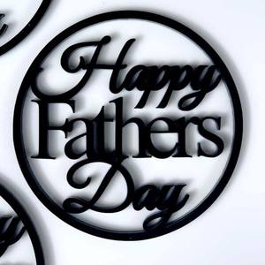 Suministros para hornear <span class=keywords><strong>de</strong></span> <span class=keywords><strong>cumpleaños</strong></span>, adorno acrílico, <span class=keywords><strong>disco</strong></span> dorado, <span class=keywords><strong>feliz</strong></span> Día del Padre, decoraciones para cupcakes - Product Image 3