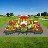 Château gonflable commercial YOJA, thème cœur d'amour, parc d'attractions, aire de jeux, certifié CE