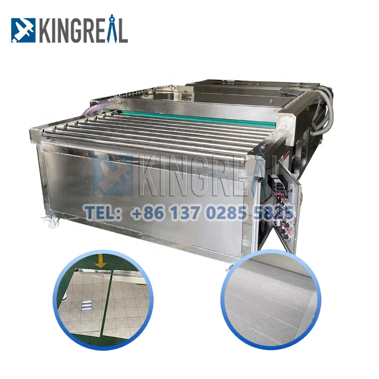 Máquina Horizontal de limpieza en seco de láminas de Metal, sistema de limpieza automático, lavadora de Panel de Metal, elimina el óxido del Metal