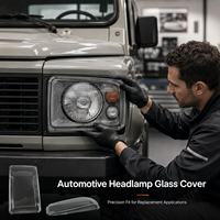 Couvercles de phares en verre fusionné pressés pièces de rechange automobiles claires pour Source de lumière fluorescente AGV